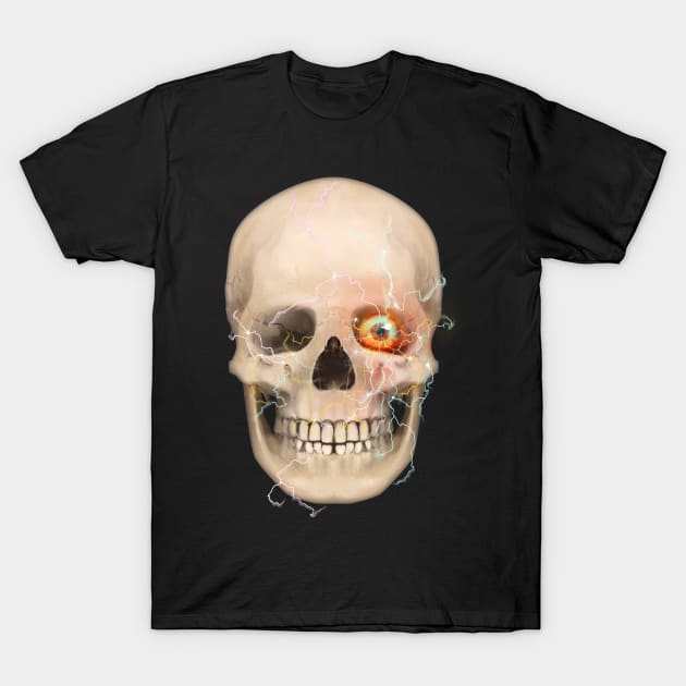 Sci fi skull T-Shirt by Tapan